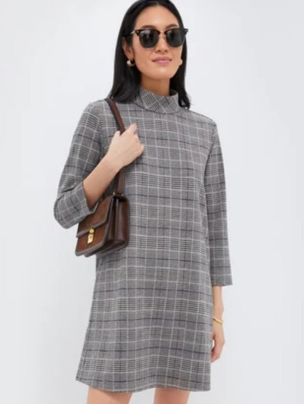 Tuckernuck Brown Plaid Mod Ellie Dress